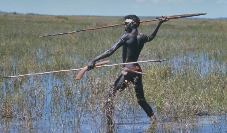 An Aboriginal Australian hunting