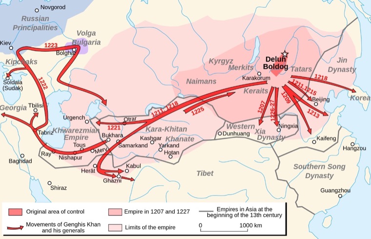 The campaigns of Genghis Khan